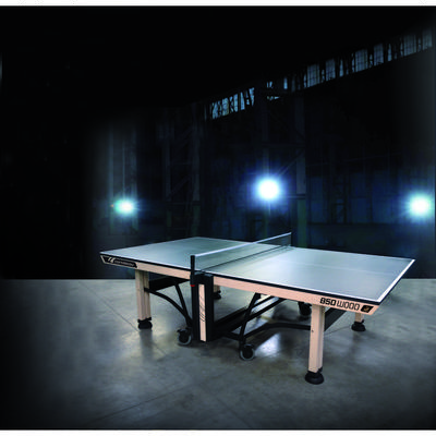Cornilleau ITTF Competition Wood 850 25mm Rollaway Indoor Table Tennis Table - Grey